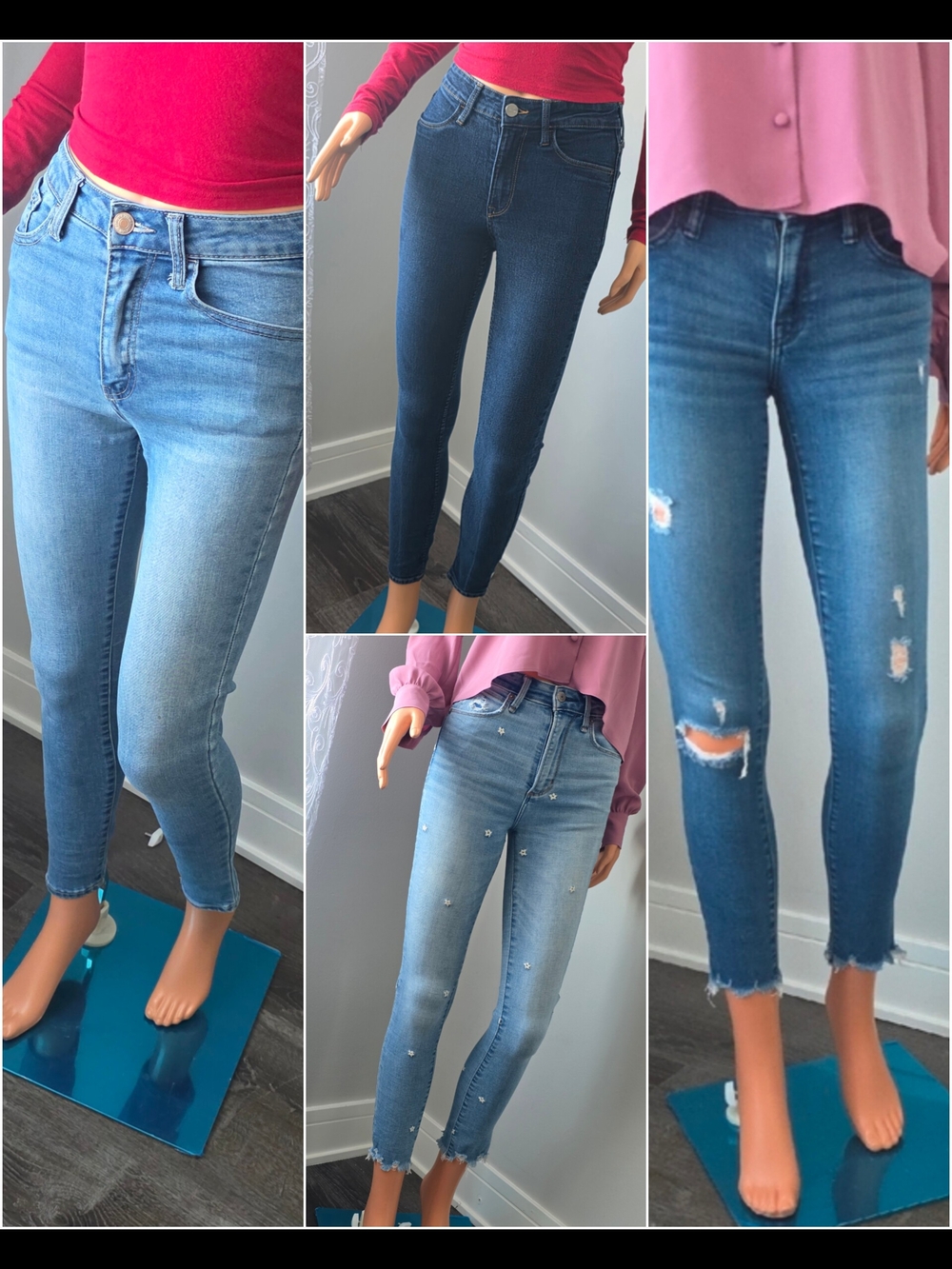 Women’s Mid Blue Skinny Jeans Bundle